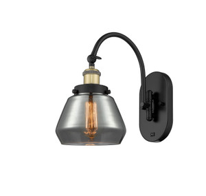 Fulton - 1 Light - 7 inch - Black Antique Brass - Sconce (918-1W-BAB-G173-LED)