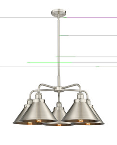 Ballston Urban - 5 Light - 27 inch - Satin Nickel - Chandelier (916-5CR-SN-M10-SN)