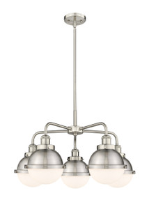 Ballston Urban - 5 Light - 26 inch - Satin Nickel - Chandelier (916-5CR-SN-HFS-61-SN)