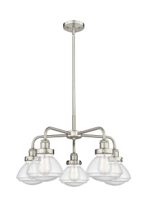 Olean - 5 Light - 25 inch - Satin Nickel - Chandelier (916-5CR-SN-G324)