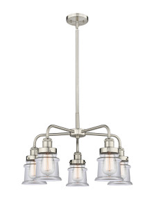 Canton - 5 Light - 24 inch - Satin Nickel - Chandelier (916-5CR-SN-G182S)