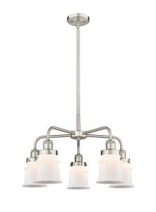 Canton - 5 Light - 24 inch - Satin Nickel - Chandelier (916-5CR-SN-G181S)