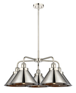 Ballston Urban - 5 Light - 27 inch - Polished Nickel - Chandelier (916-5CR-PN-M10-PN)