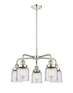 Edison - 5 Light - 24 inch - Polished Nickel - Chandelier (916-5CR-PN-G52)