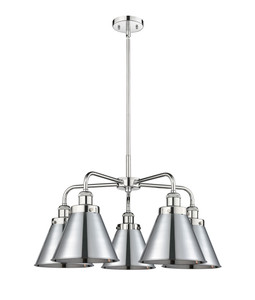 Appalachian - 5 Light - 27 inch - Polished Chrome - Chandelier (916-5CR-PC-M13-PC)