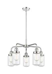 Dover - 5 Light - 23 inch - Polished Chrome - Chandelier (916-5CR-PC-G312)
