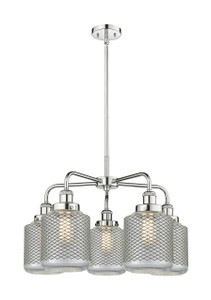 Edison - 5 Light - 25 inch - Polished Chrome - Chandelier (916-5CR-PC-G262)