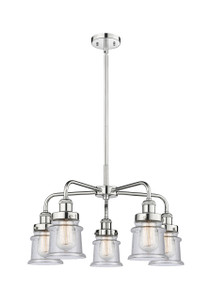 Canton - 5 Light - 24 inch - Polished Chrome - Chandelier (916-5CR-PC-G184S)