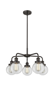 Beacon - 5 Light - 25 inch - Oil Rubbed Bronze - Chandelier (916-5CR-OB-G202-6)