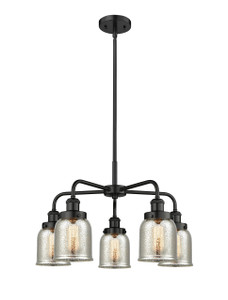 Cone - 5 Light - 24 inch - Matte Black - Chandelier (916-5CR-BK-G58)