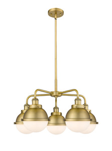 Ballston Urban - 5 Light - 26 inch - Brushed Brass - Chandelier (916-5CR-BB-HFS-61-BB)