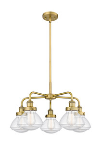 Olean - 5 Light - 25 inch - Brushed Brass - Chandelier (916-5CR-BB-G324)