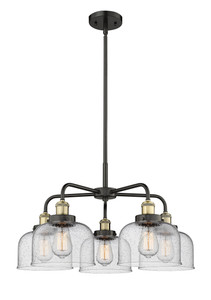 Cone - 5 Light - 26 inch - Black Antique Brass - Chandelier (916-5CR-BAB-G74)