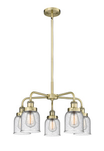 Cone - 5 Light - 24 inch - Antique Brass - Chandelier (916-5CR-AB-G54)