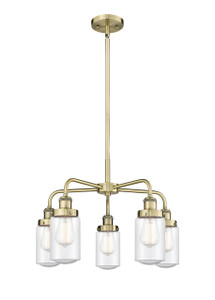 Dover - 5 Light - 23 inch - Antique Brass - Chandelier (916-5CR-AB-G314)