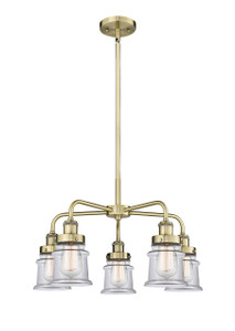 Canton - 5 Light - 24 inch - Antique Brass - Chandelier (916-5CR-AB-G182S) Canton - 5 Light - 24 inch - Antique Brass - Chandelier (916-5CR-AB-G182S)