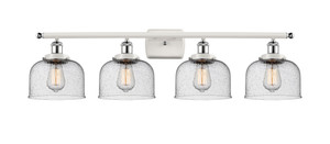 Bell - 4 Light - 38 inch - White Polished Chrome - Bath Vanity Light (916-4W-WPC-G74-LED)