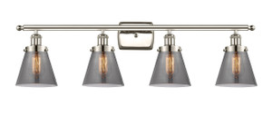Cone - 4 Light - 36 inch - Polished Nickel - Bath Vanity Light (916-4W-PN-G63-LED)