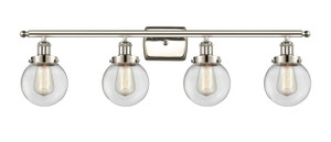 Beacon - 4 Light - 36 inch - Polished Nickel - Bath Vanity Light (916-4W-PN-G202-6)