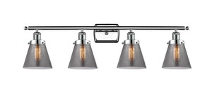 Cone - 4 Light - 36 inch - Polished Chrome - Bath Vanity Light (916-4W-PC-G63)