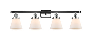 Cone - 4 Light - 36 inch - Polished Chrome - Bath Vanity Light (916-4W-PC-G61-LED)
