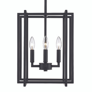Tribeca 4-Light Chandelier in Matte Black with Matte Black Accents (6070-4 BLK-BLK) Tribeca 4-Light Chandelier in Matte Black with Matte Black Accents (6070-4 BLK-BLK)