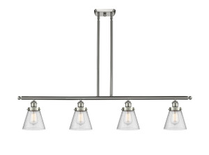 Cone - 4 Light - 48 inch - Brushed Satin Nickel - Stem Hung - Island Light (916-4I-SN-G64)