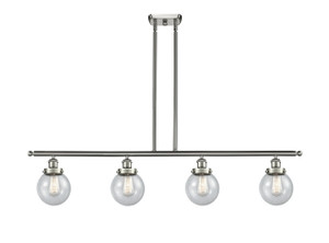 Beacon - 4 Light - 48 inch - Brushed Satin Nickel - Stem Hung - Island Light (916-4I-SN-G204-6)