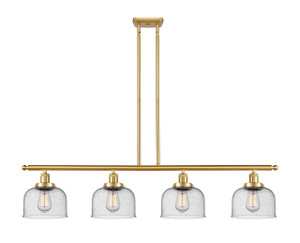 Bell - 4 Light - 48 inch - Satin Gold - Stem Hung - Island Light (916-4I-SG-G74)