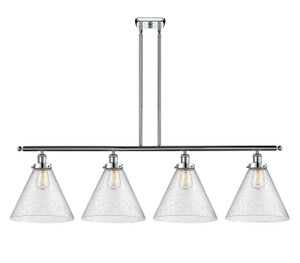 Cone - 4 Light - 48 inch - Polished Chrome - Stem Hung - Island Light (916-4I-PC-G44-L)