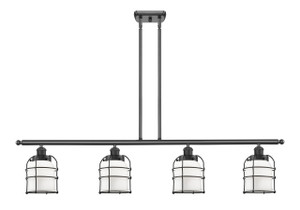Bell Cage - 4 Light - 48 inch - Matte Black - Stem Hung - Island Light (916-4I-BK-G51-CE)