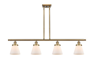 Cone - 4 Light - 48 inch - Brushed Brass - Stem Hung - Island Light (916-4I-BB-G61-LED)