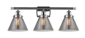 Cone - 3 Light - 28 inch - Polished Chrome - Bath Vanity Light (916-3W-PC-G43)