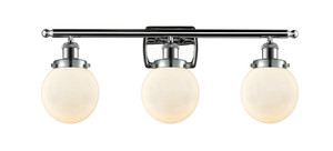 Beacon - 3 Light - 26 inch - Polished Chrome - Bath Vanity Light (916-3W-PC-G201-6-LED)