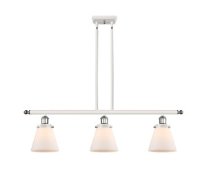 Cone - 3 Light - 36 inch - White Polished Chrome - Stem Hung - Island Light (916-3I-WPC-G61)