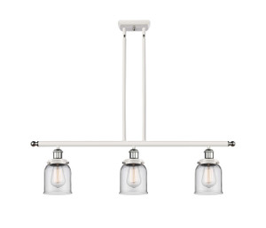 Bell - 3 Light - 36 inch - White Polished Chrome - Stem Hung - Island Light (916-3I-WPC-G52-LED)