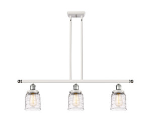 Bell - 3 Light - 36 inch - White Polished Chrome - Stem Hung - Island Light (916-3I-WPC-G513)