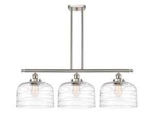 Bell - 3 Light - 36 inch - Brushed Satin Nickel - Stem Hung - Island Light (916-3I-SN-G713-L)