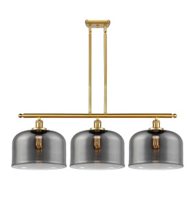 Bell - 3 Light - 36 inch - Satin Gold - Stem Hung - Island Light (916-3I-SG-G73-L)
