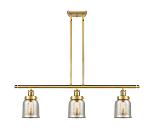 Bell - 3 Light - 36 inch - Satin Gold - Stem Hung - Island Light (916-3I-SG-G58)