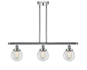 Beacon - 3 Light - 36 inch - Polished Chrome - Stem Hung - Island Light (916-3I-PC-G202-6)