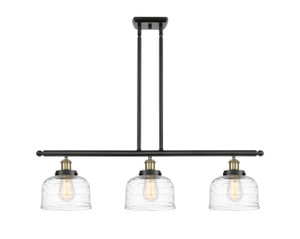 Bell - 3 Light - 36 inch - Black Antique Brass - Stem Hung - Island Light (916-3I-BAB-G713-LED)