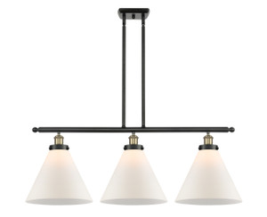 Cone - 3 Light - 36 inch - Black Antique Brass - Stem Hung - Island Light (916-3I-BAB-G41-L-LED)