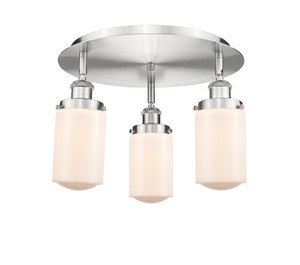 Dover - 3 Light - 16 inch - Satin Nickel - Flush Mount (916-3C-SN-G311)