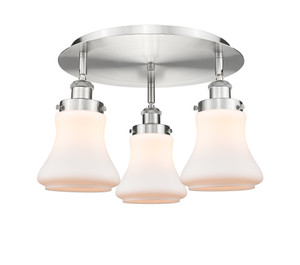 Bellmont - 3 Light - 18 inch - Satin Nickel - Flush Mount (916-3C-SN-G191)