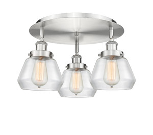 Fulton - 3 Light - 19 inch - Satin Nickel - Flush Mount (916-3C-SN-G172)