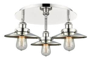 Edison - 3 Light - 20 inch - Polished Nickel - Flush Mount (916-3C-PN-M1-PN)