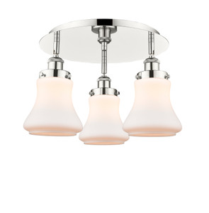 Bellmont - 3 Light - 18 inch - Polished Nickel - Flush Mount (916-3C-PN-G191)