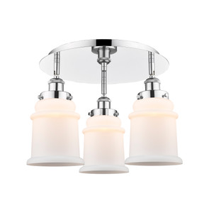 Canton - 3 Light - 18 inch - Polished Chrome - Flush Mount (916-3C-PC-G181)