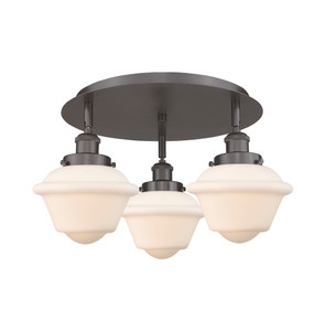 Oxford - 3 Light - 19 inch - Oil Rubbed Bronze - Flush Mount (916-3C-OB-G531)